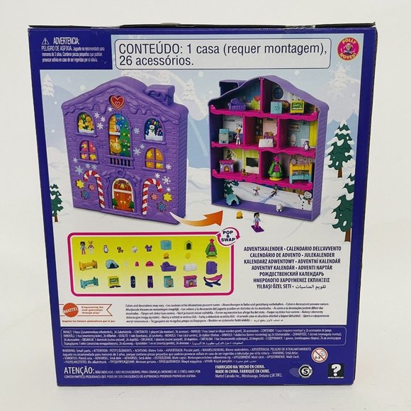 Holiday Polly Pocket Advent Calendar Winter House Design W 25